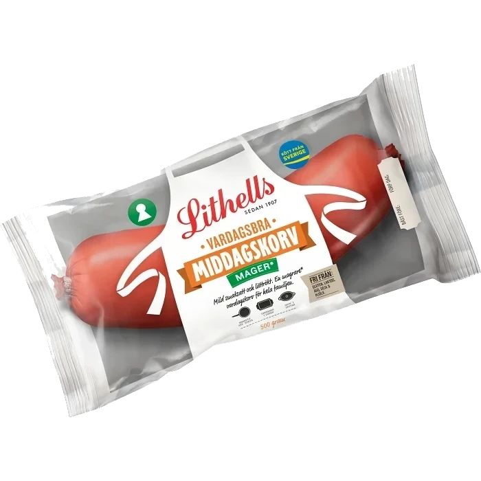 Middagskorv Vardagsbra 500g Lithells
