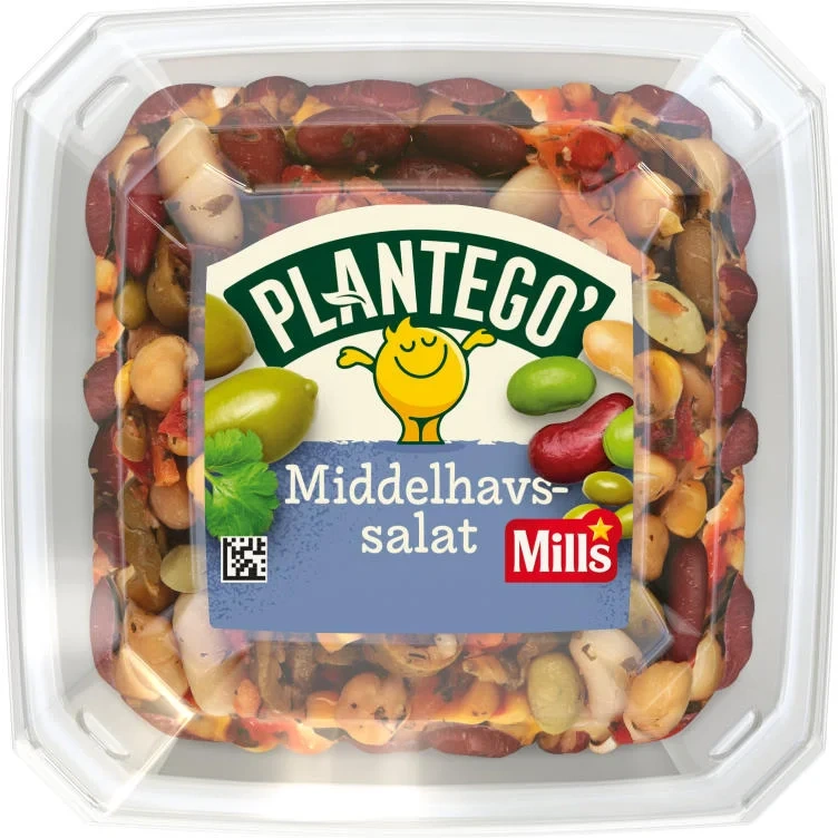 Middelhavsalat Bønne&Oliven 300g Planteg