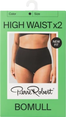 Truse High Waist Cotton X2 Black L Pierre Robert