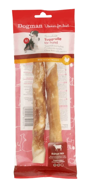 Tyggerull Tynne Kylling 2pk Dogman