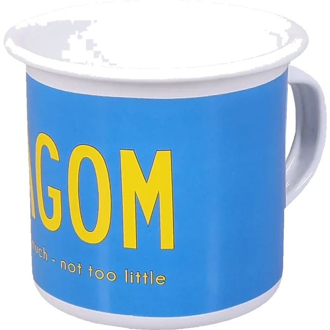Lagom Emaljmugg Blå & Gul