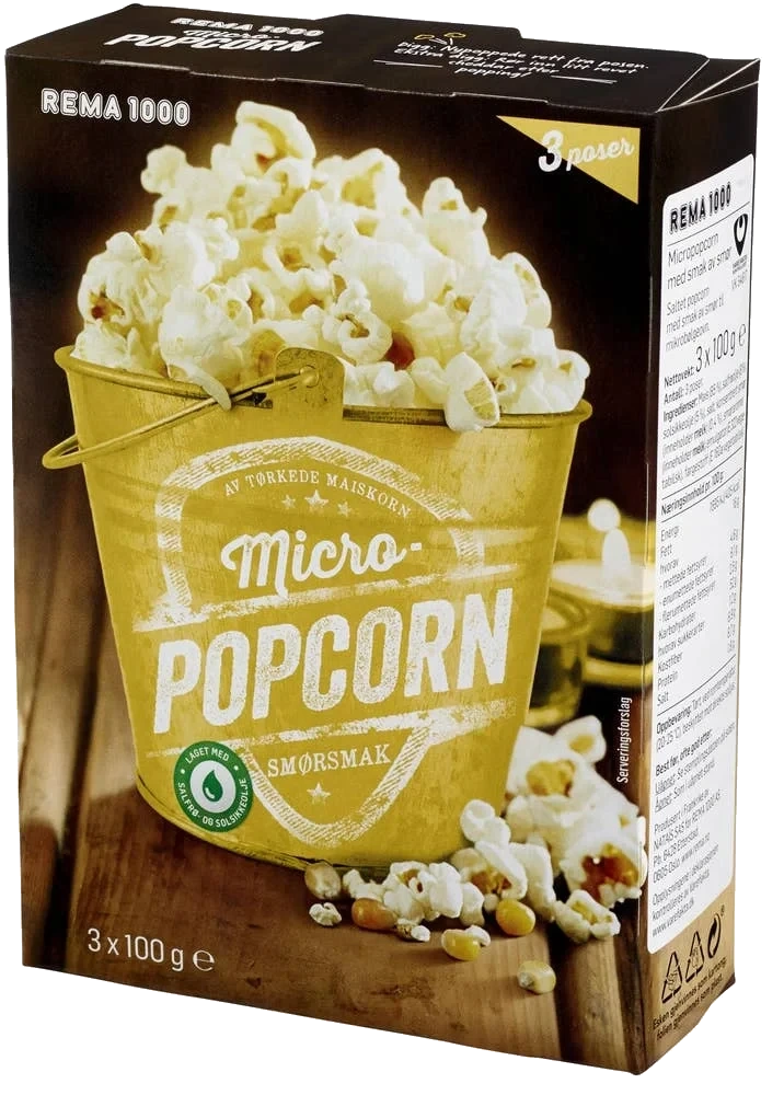 Micropopcorn med Smør