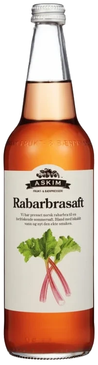 Rabarbrasaft 0,7l Fl Askim Frukt – og Bærpresseri