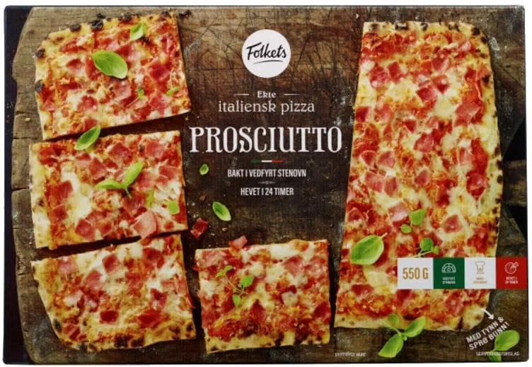 Pizza Prosciutto 550g Folkets