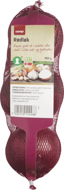 Coop Rødløk i strømpe 400g