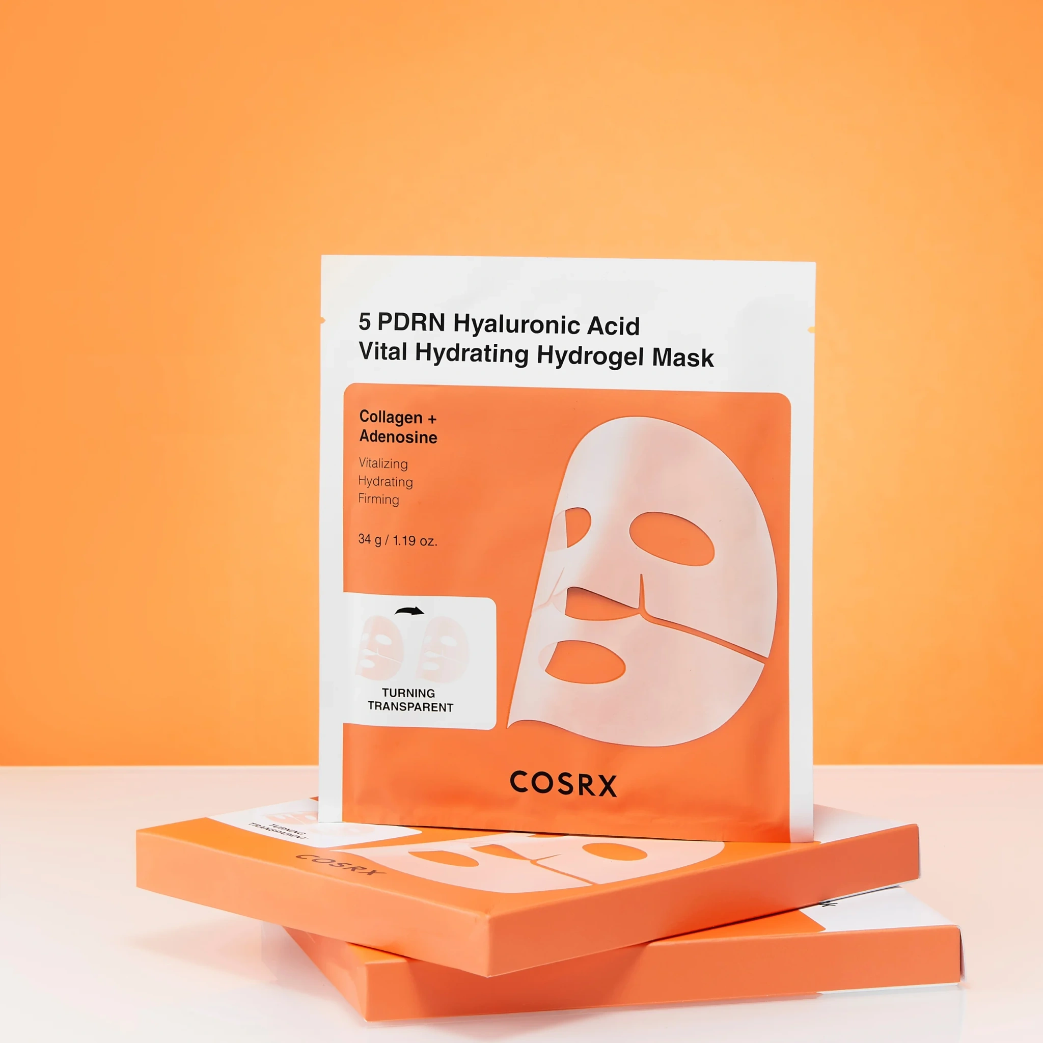 COSRX 5 PDRN Hyaluronic Acid Vital Hydrating Hydrogel Mask, 3 stk.