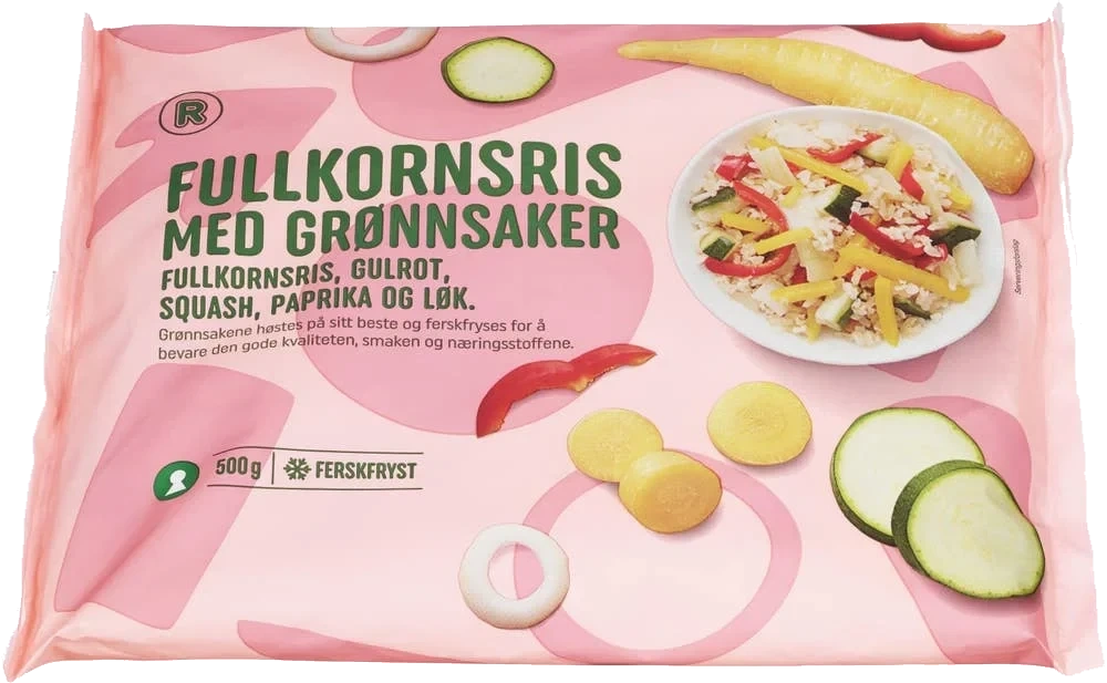 Fullkornsris med grønnsaker