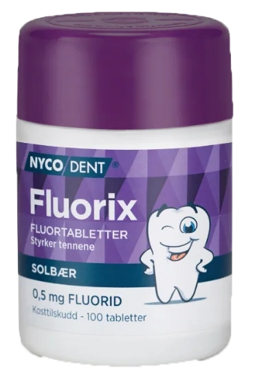 Fluortabletter Solbærsmak 100tabl.
