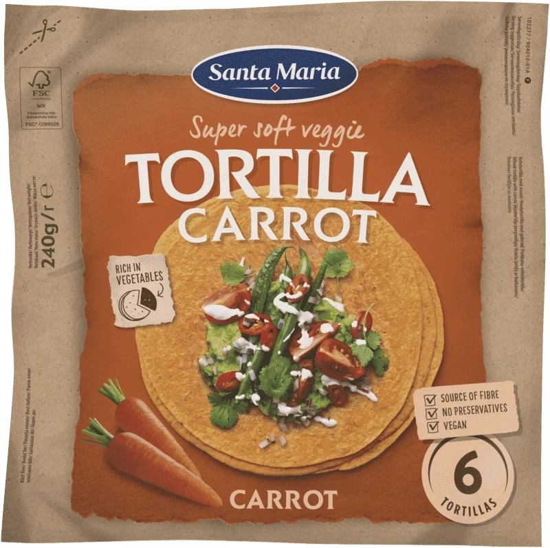 Santa Maria Tortilla Carrot Medium 240g