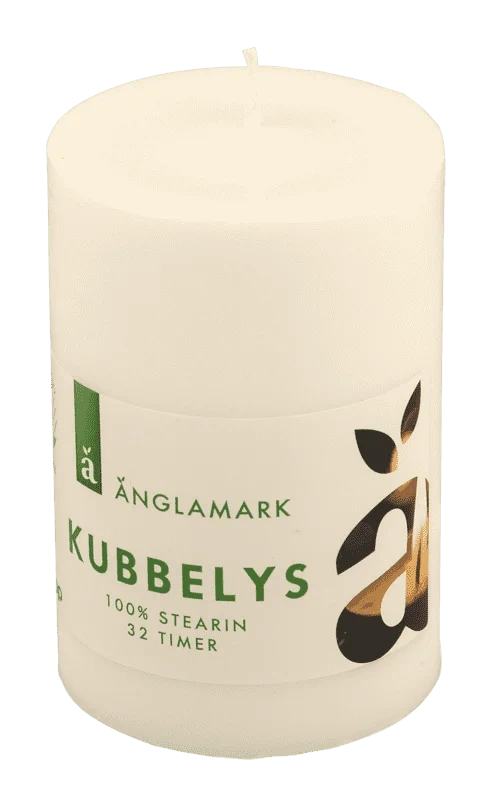 Kubbelys Stearin 7x10cm Hvit Änglamark