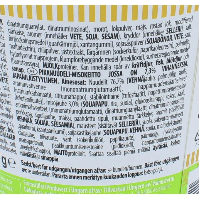 Nudelkopp Miso Grönsaker