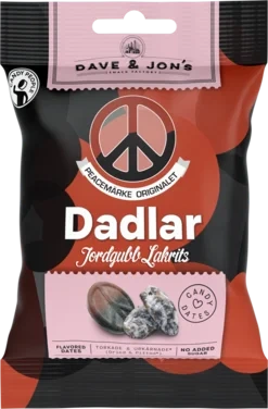 Dave&Jon's Dadlar Peacemaker Jordbær&Lakris 50g
