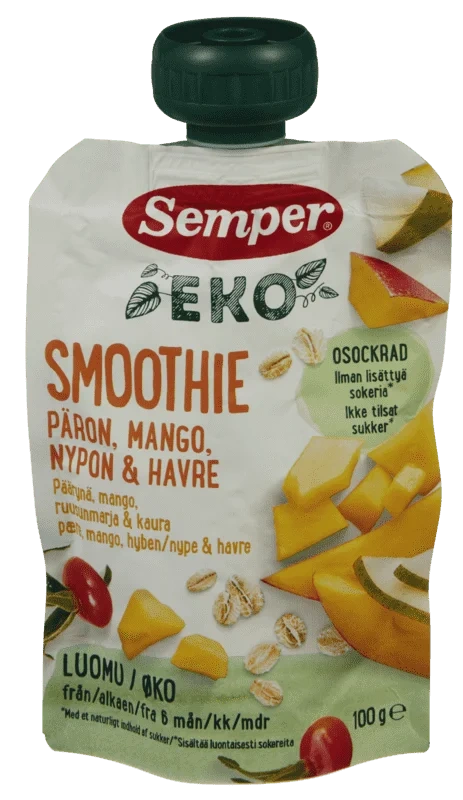 Semper Smoothie Havre/Pære/Mango Økologisk 6md