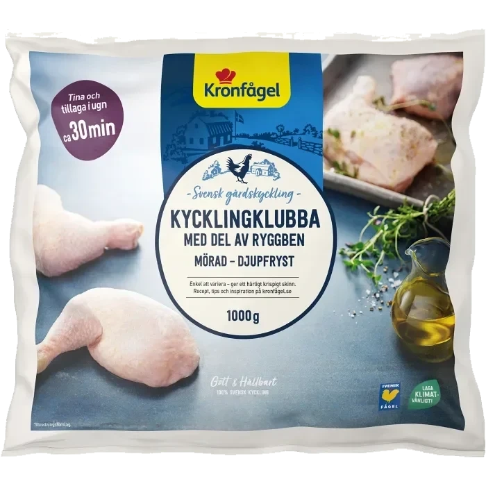 Kycklingklubba Fryst 1kg Kronfågel