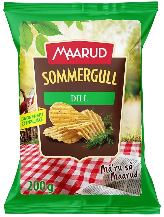 Potetgull Dill Grovrifla 200g Maarud