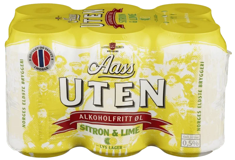 Aass Uten Sitron & Lime 6stk x 0,33l