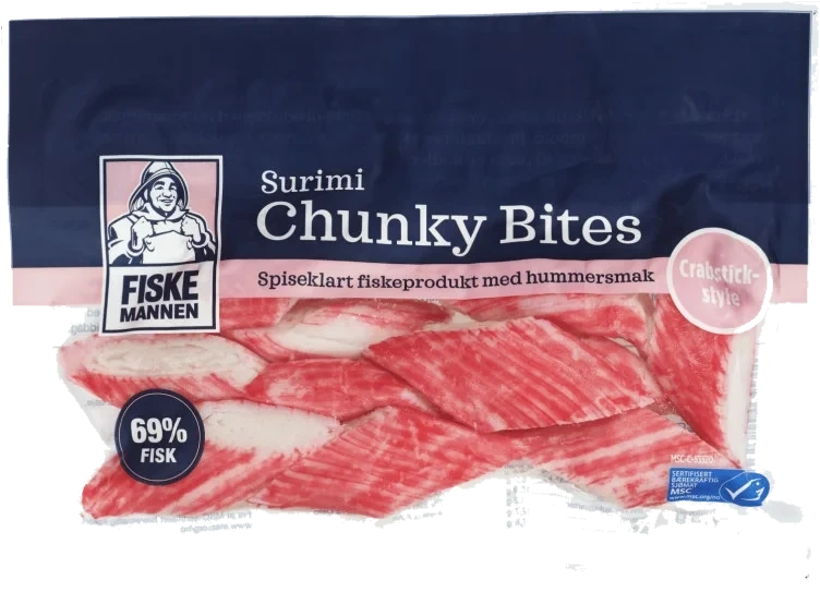 Surimi Chunky Bites Msc 110g Fiskemannen