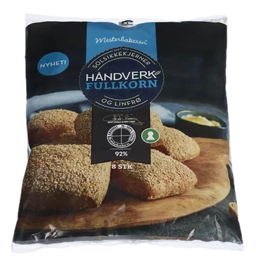 Fullkornsstykker 8pk Hv 480g Mesterbakeren