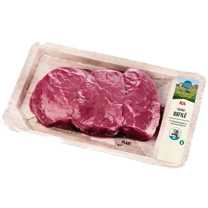 Oxfilé Färsk skivad ca 300g ICA
