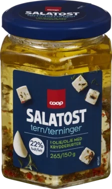 Salad Cheese In Oil/herbs In Glass