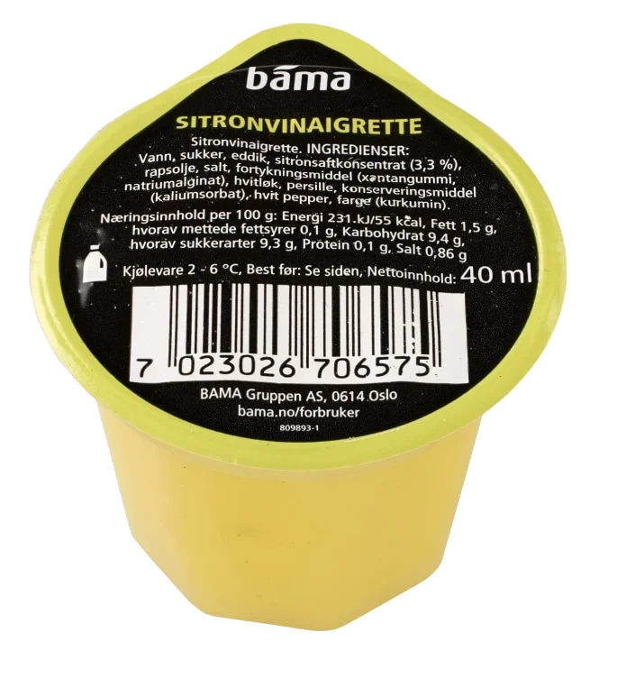 Dressing Sitronvinaigrette 40g Bama Salatbar