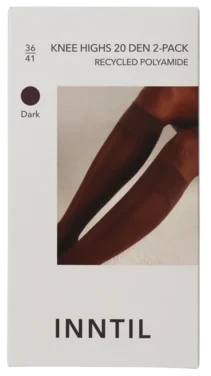 Knee Highs, 20 Den, 2 Pairs, Dark, 36-41