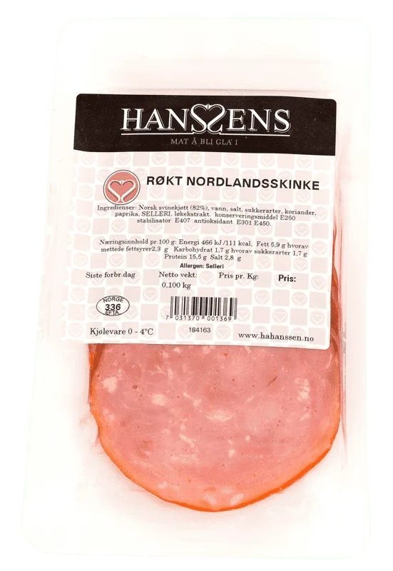 Hanssens Nordlandsskinke 100g