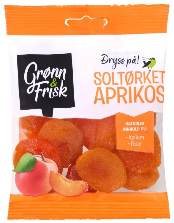 Aprikoser Soltørket 80g Grønn&Frisk
