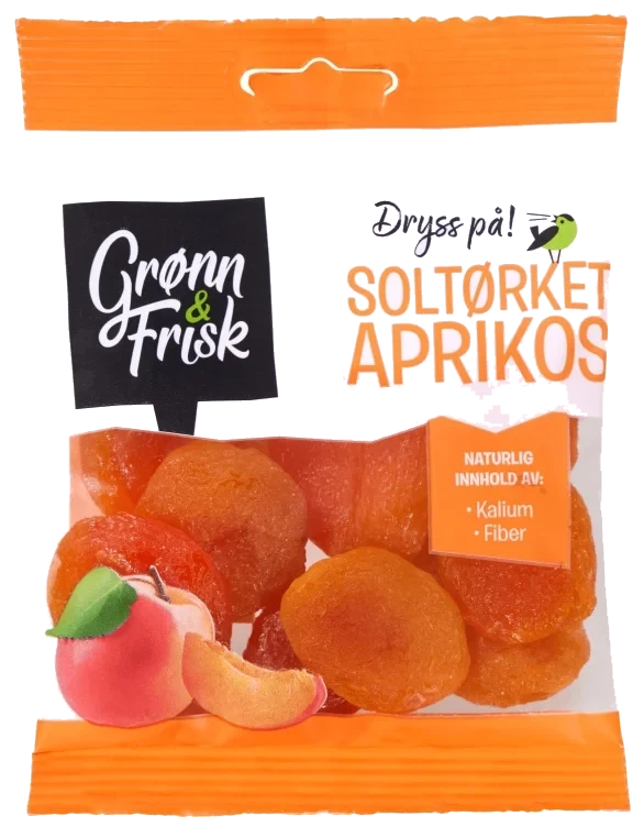 Aprikoser Soltørket 80g Grønn&Frisk