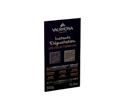 Gaveeske Sjokoladebiter 60stk Mørk og Melk 300g Valrhona