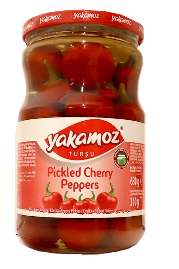 Yakamoz Pickled Red Cherry Peppers 630g