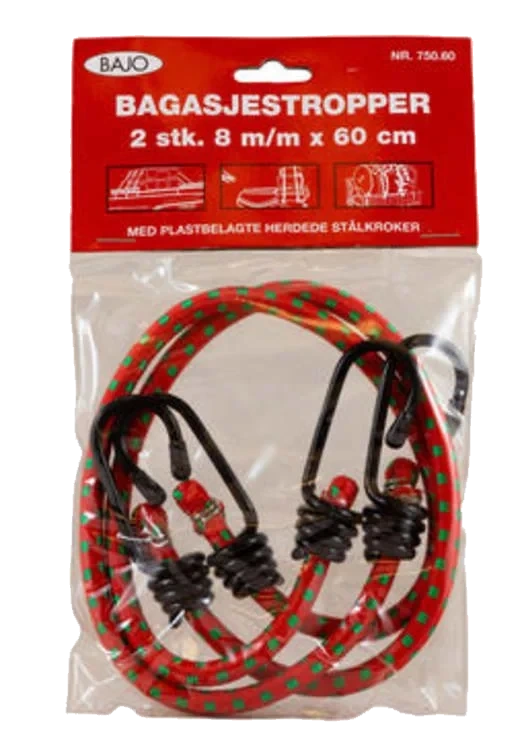 Bagasjestropper 60cm 2pk