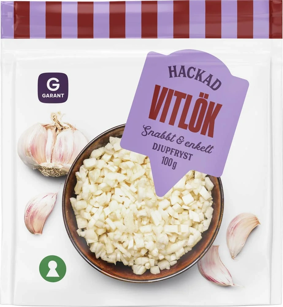 Vitlök Hackad Fryst