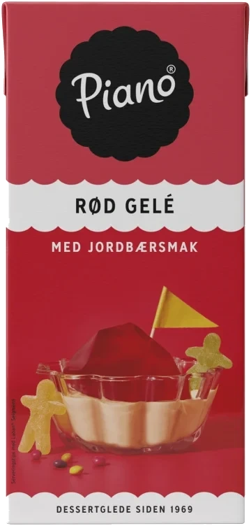 Piano Rød Gelé Jordbærsmak 1 Liter