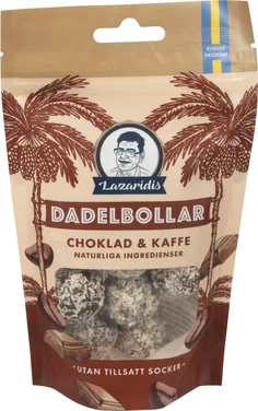 Daddelkuler Sjokolade og Kaffe 90g Lazaridis