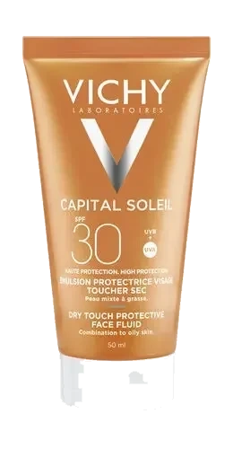 Vichy Capital Soleil Dry Touch mattende solkrem til ansikt SPF30 50 ml