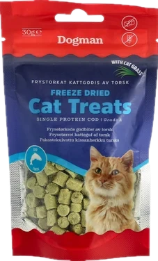Katt Snacks av Frysetørket Torskgodbiter