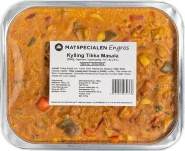 Kylling Tikka Masala, 2500g, Frossen, Matspecialen Engros