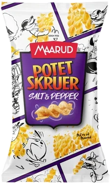 Potetskruer Salt&Pepper 85g Maarud