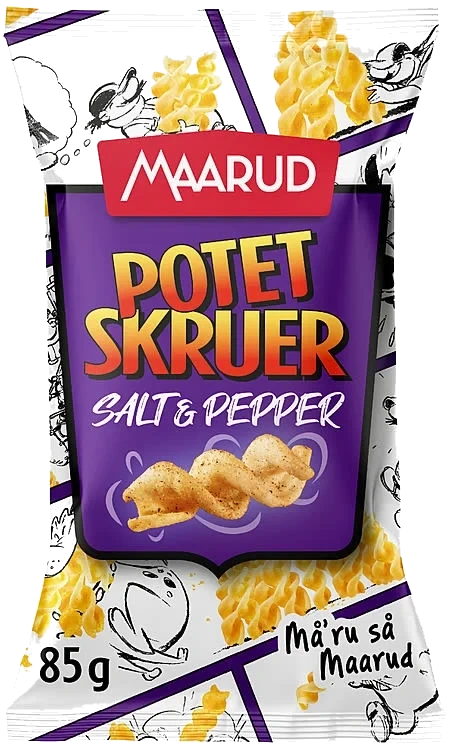 Potetskruer Salt&Pepper 85g Maarud