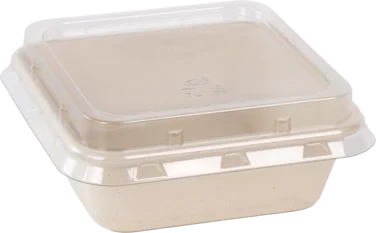 Matbeger Bagasse Brun Firkant 900 ml