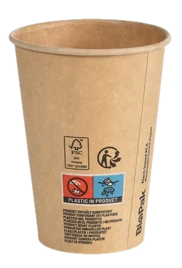 Drikkebeger Papp/pla 21cl Brun