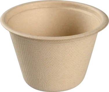 Dressingbeger 4,8cm Ø7,5cm 120ml 4oz Natur Bagasse