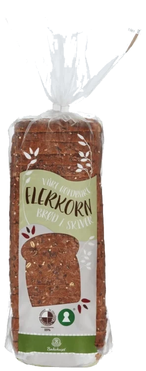 Flerkornbrød Holdbar Skåret 750g Bakehuset