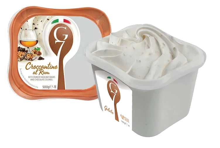 Croccantino Al Rum 1l G7 Ekte Italiensk Iskrem