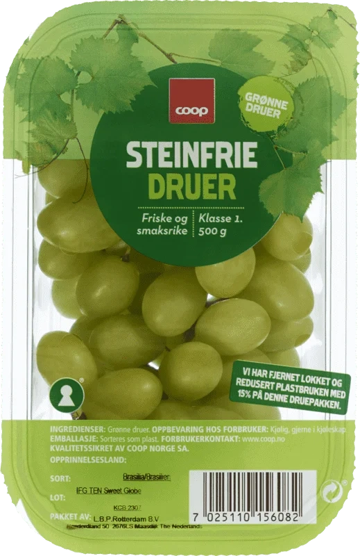 Grønn Drue Stenfri 500g