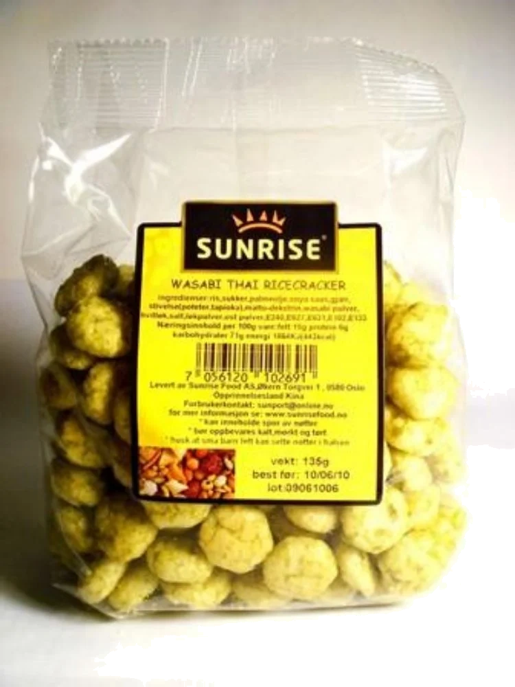 Sunrise Wasabi Thai Riskjeks 125g