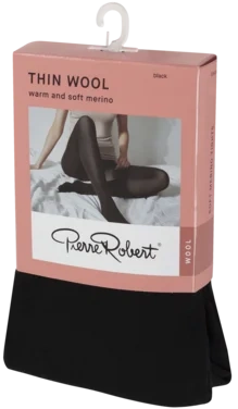 Thin Wool Tights 36-40 Black Pr