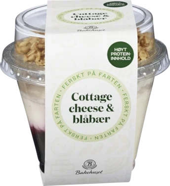 Cottagecheese m/Blåbær 200g Bakehuset