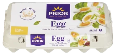 Egg 18stk m Frittgående 53-63g